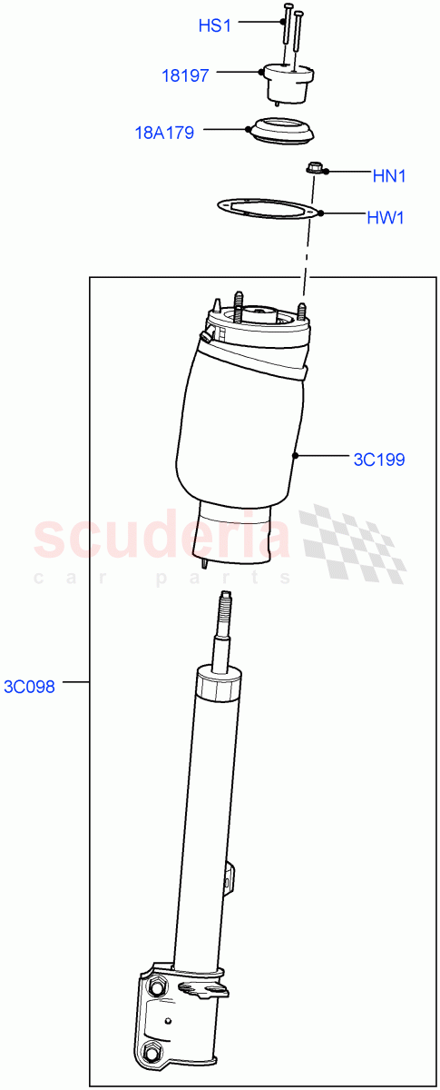 Front Suspension Struts And Springs(Less Armoured,With Continuous Variable Damping)((V)FROMAA000001) of Land Rover Land Rover Range Rover (2010-2012) [5.0 OHC SGDI NA V8 Petrol]