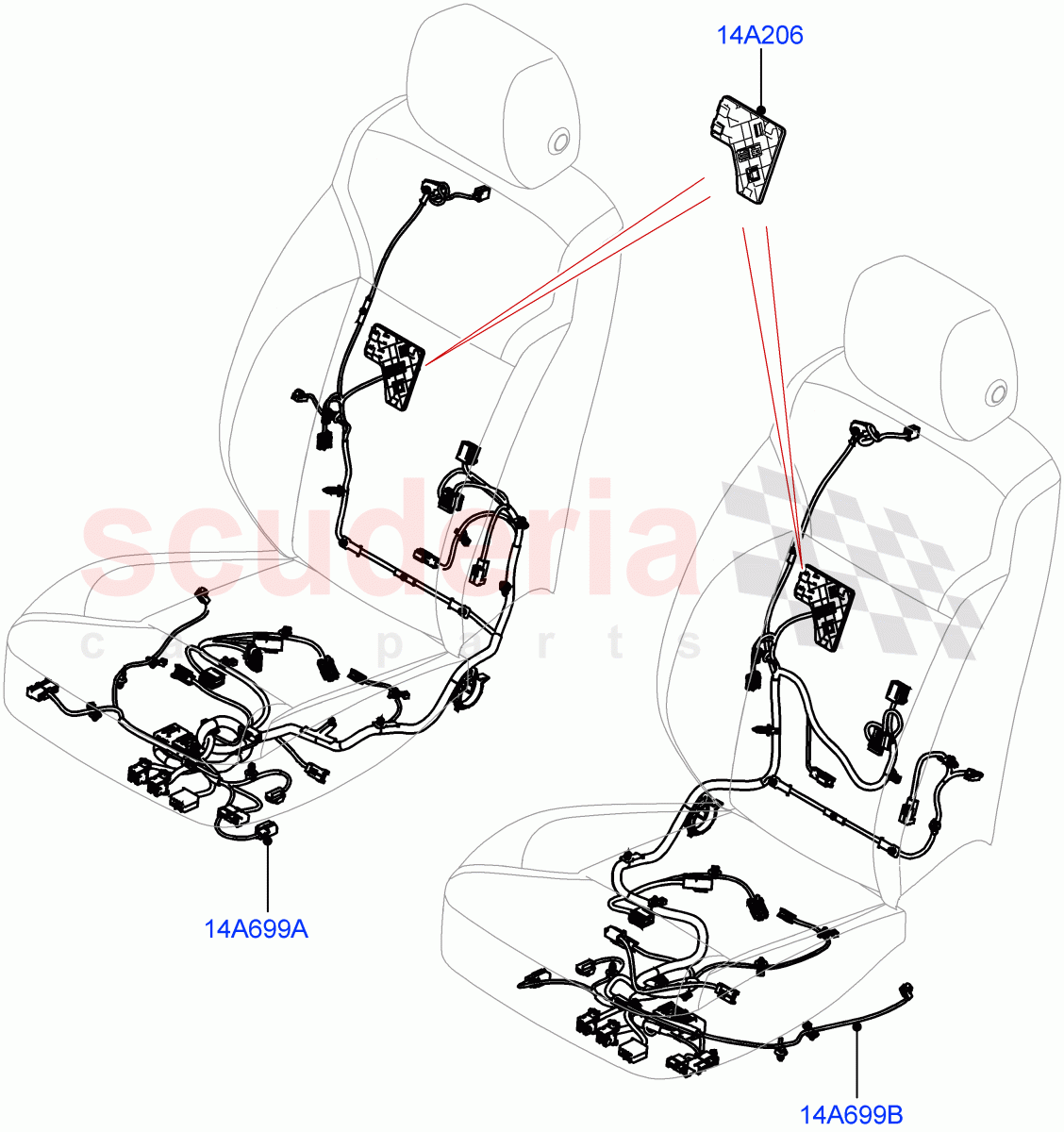 Wiring - Seats(Front Seats)((V)FROMMA000001) of Land Rover Land Rover Range Rover Velar (2017+) [2.0 Turbo Diesel AJ21D4]