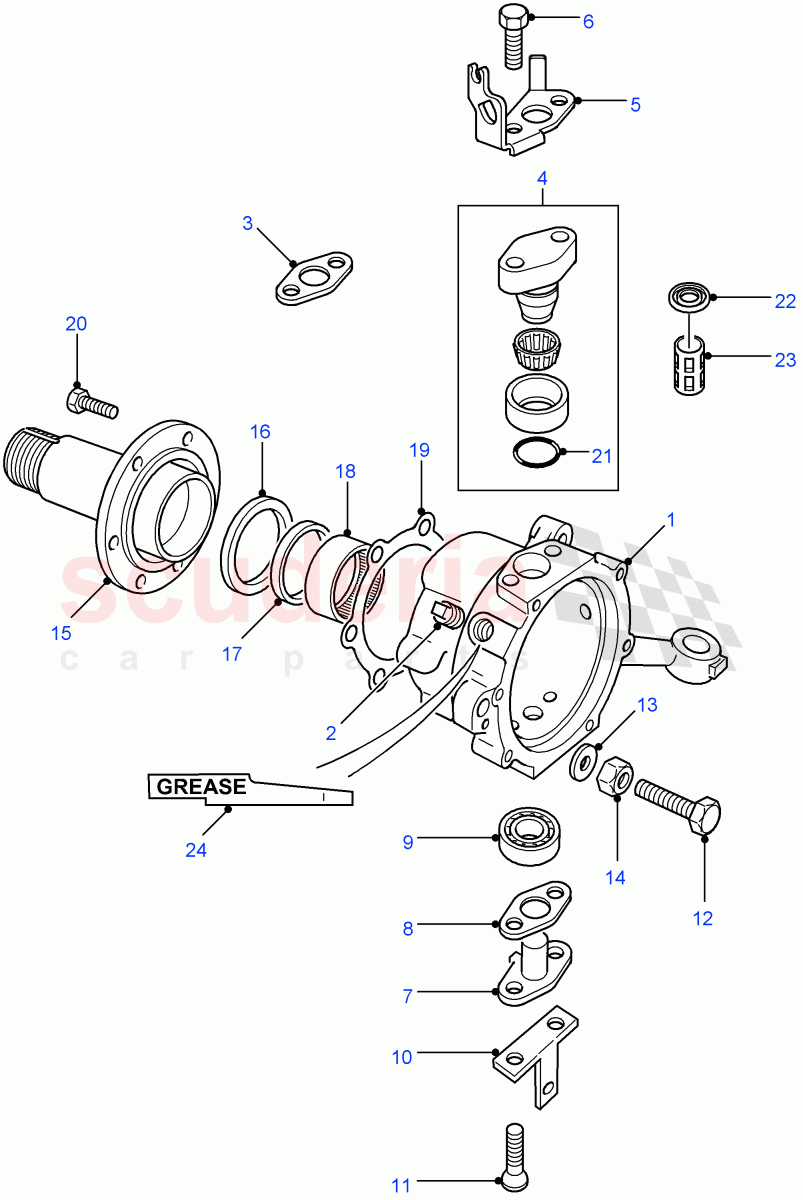Swivel Pin Housing((V)FROM7A000001) of Land Rover Land Rover Defender (2007-2016)