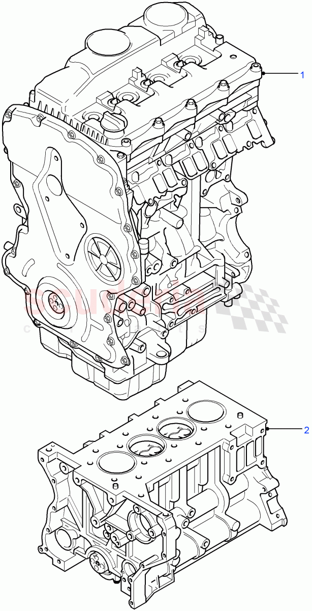 Service Engine(2.4L Duratorq-TDCi HPCR(140PS)-Puma)((V)FROM7A000001,(V)TOBA999999) of Land Rover Land Rover Defender (2007-2016)