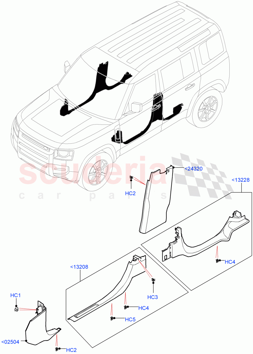 Side Trim(Sill)(Standard Wheelbase) of Land Rover Land Rover Defender (2020+) [2.0 Turbo Diesel]