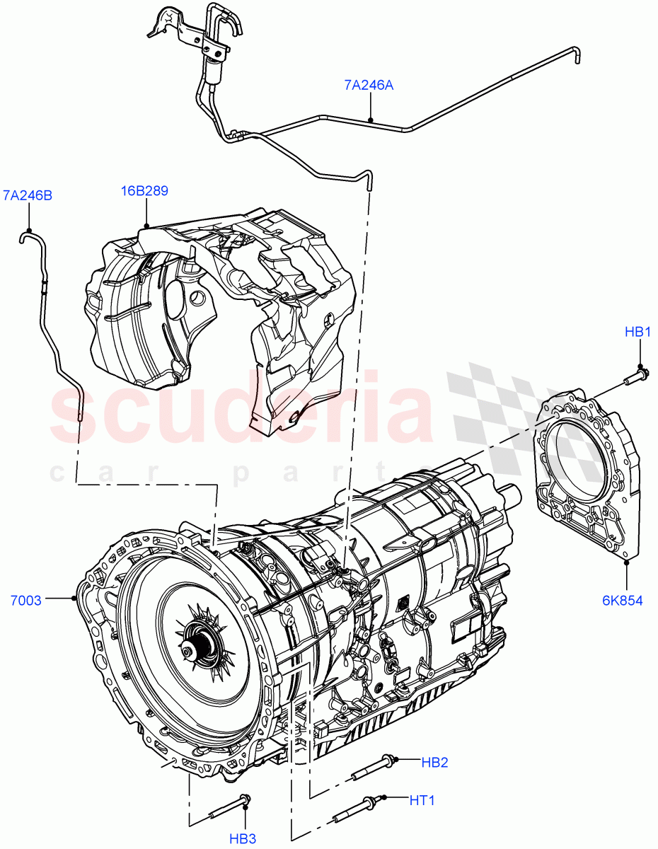 Auto Trans Assy & Speedometer Drive(8HP Gen3 Hybrid Trans)((V)FROMJA000001) of Land Rover Land Rover Range Rover Sport (2014+) [3.0 Diesel 24V DOHC TC]