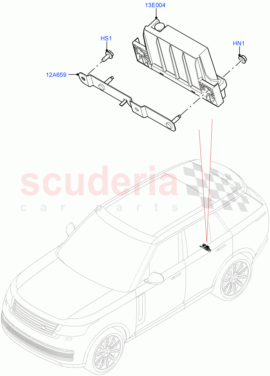 Vehicle Modules And Sensors(Tow Hitch - Electric Deployable,Tow Hitch Elec Deployable Swan Neck,Towbar-Electric Deployable Aus) of Land Rover Land Rover Range Rover (2022+) [4.4 V8 Turbo Petrol NC10]