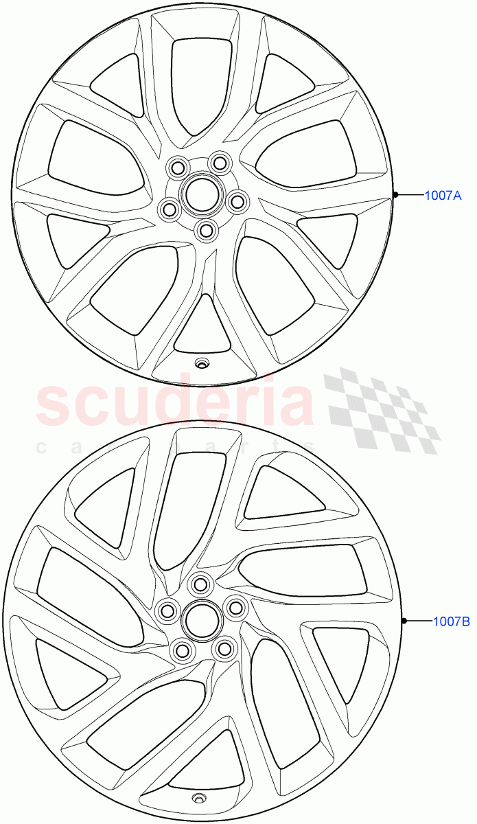 Wheels(Limited Package)((V)FROMKA000001) of Land Rover Land Rover Range Rover Velar (2017+) [5.0 OHC SGDI SC V8 Petrol]