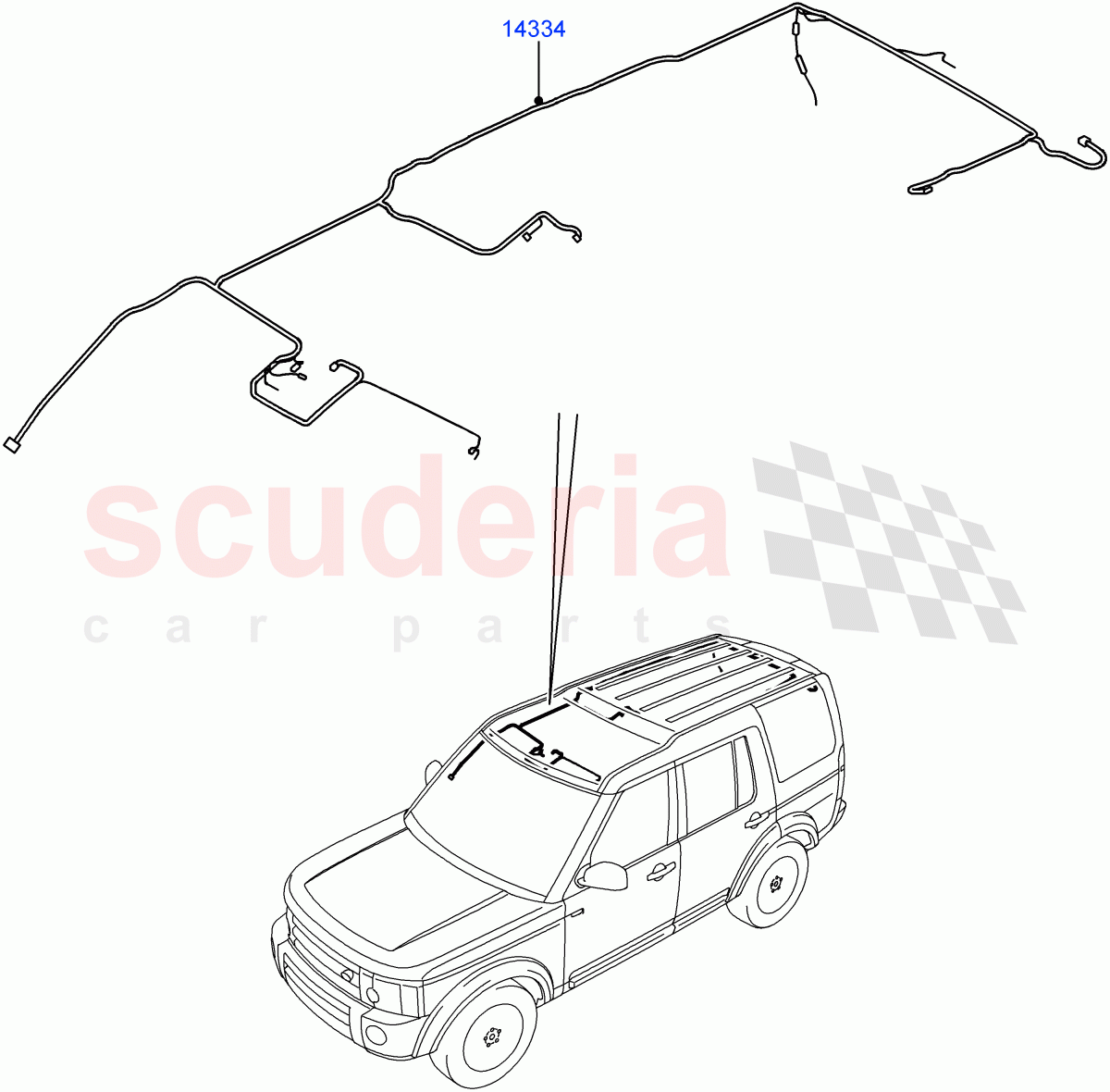 Electrical Wiring - Body And Rear(Roof)((V)FROMAA000001) of Land Rover Land Rover Discovery 4 (2010-2016) [4.0 Petrol V6]