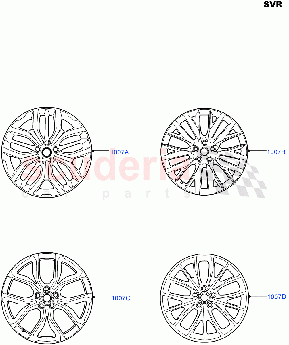 Wheels(SVR Version,SVR)((V)FROMFA000001) of Land Rover Land Rover Range Rover Sport (2014+) [5.0 OHC SGDI SC V8 Petrol]