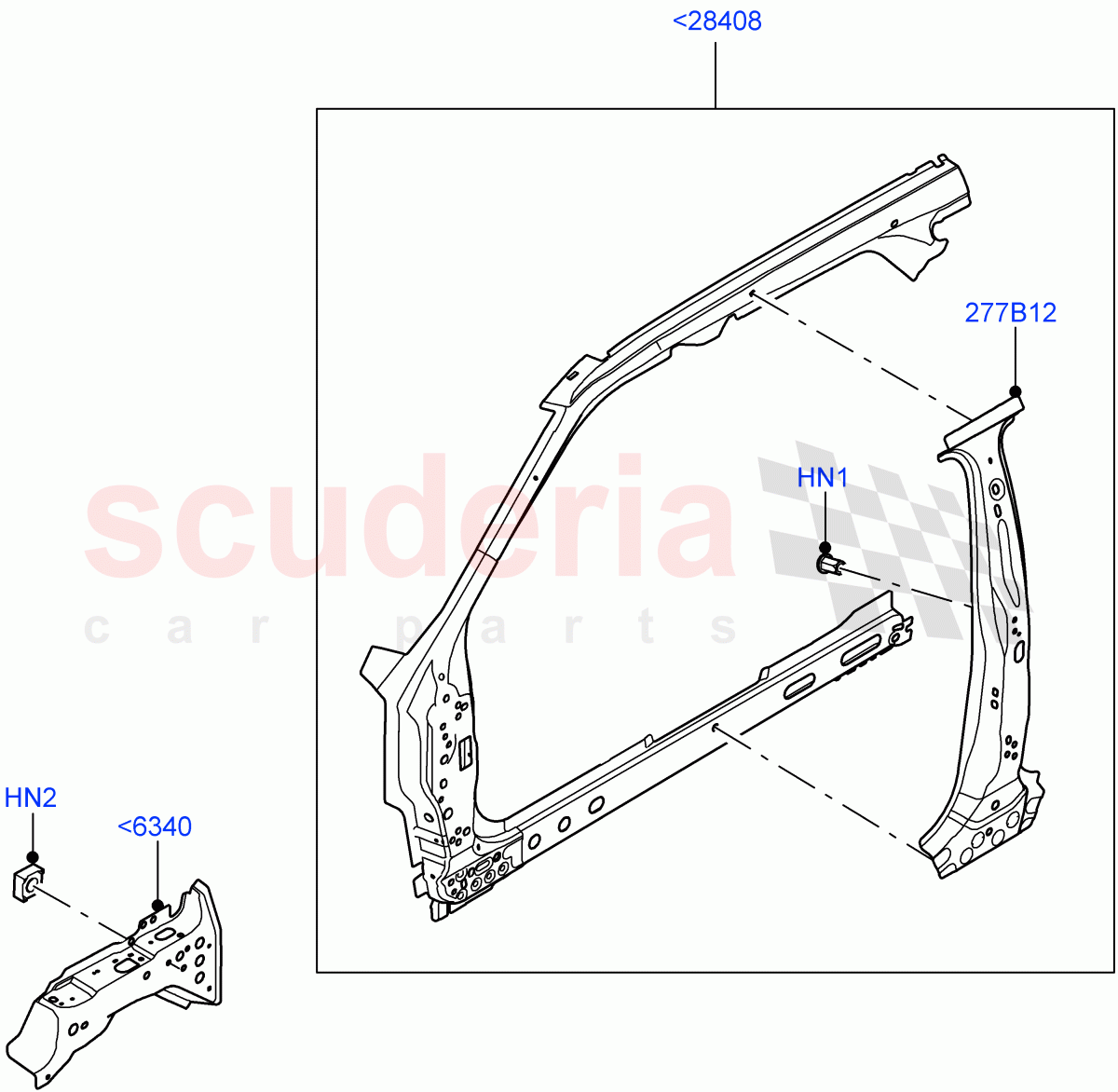Side Panels - Inner(Middle - Front)(Halewood (UK)) of Land Rover Land Rover Range Rover Evoque (2019+) [2.0 Turbo Petrol AJ200P]