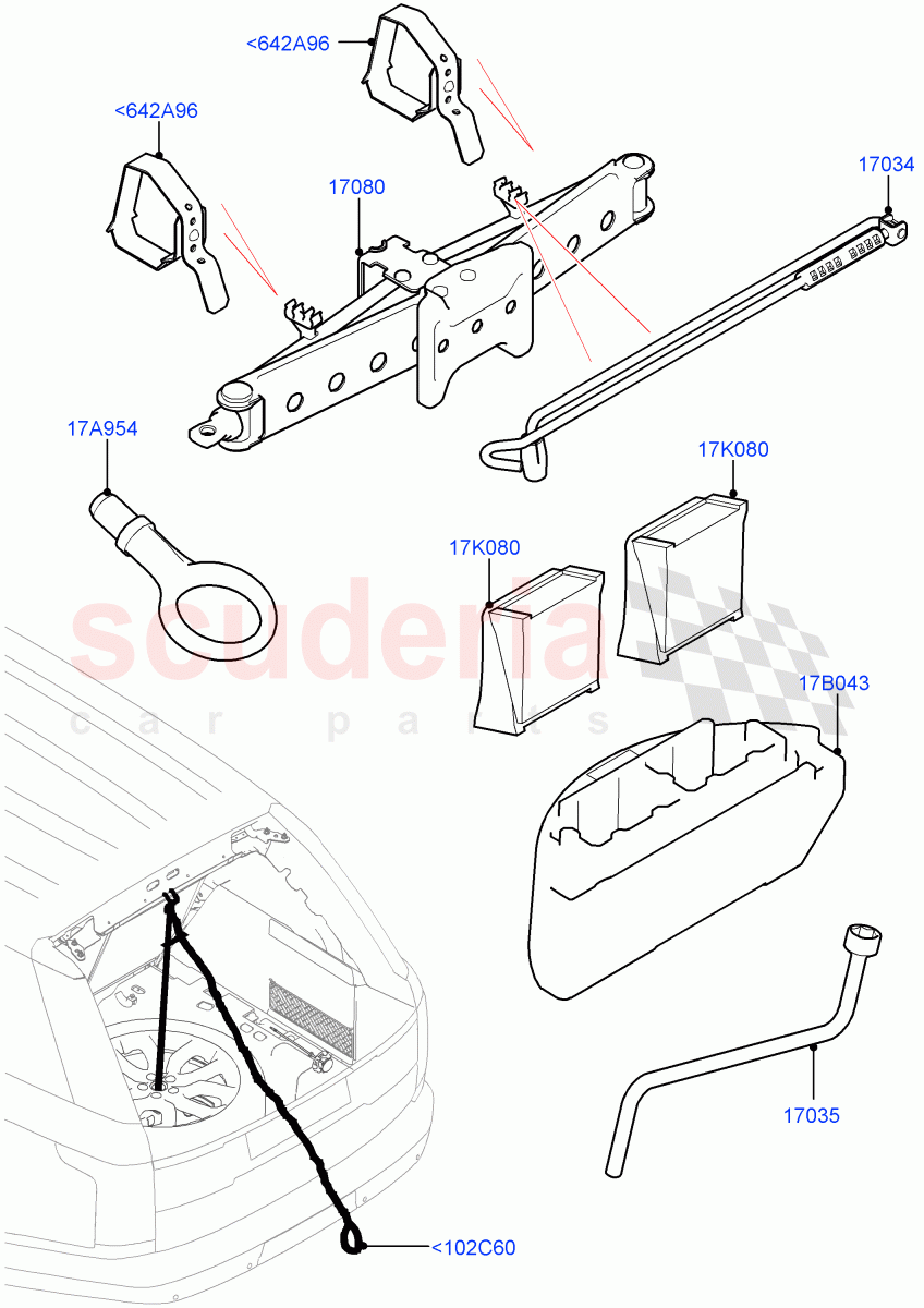 Tools(Less Version Package,Version - Core,Limited Package) of Land Rover Land Rover Range Rover (2012-2021) [5.0 OHC SGDI NA V8 Petrol]