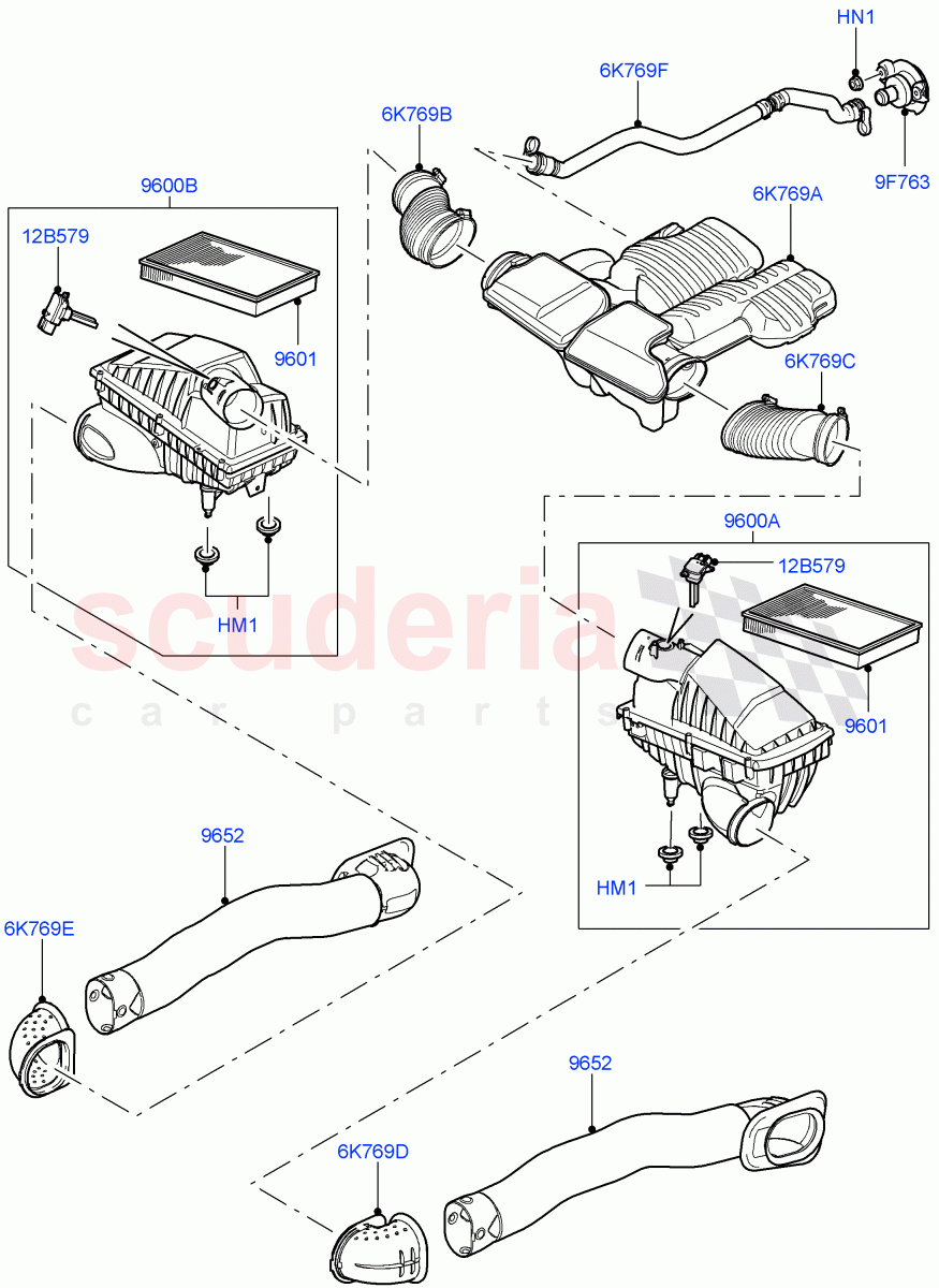 Air Cleaner(5.0L OHC SGDI NA V8 Petrol - AJ133)((V)FROMAA000001) of Land Rover Land Rover Range Rover Sport (2010-2013) [5.0 OHC SGDI NA V8 Petrol]