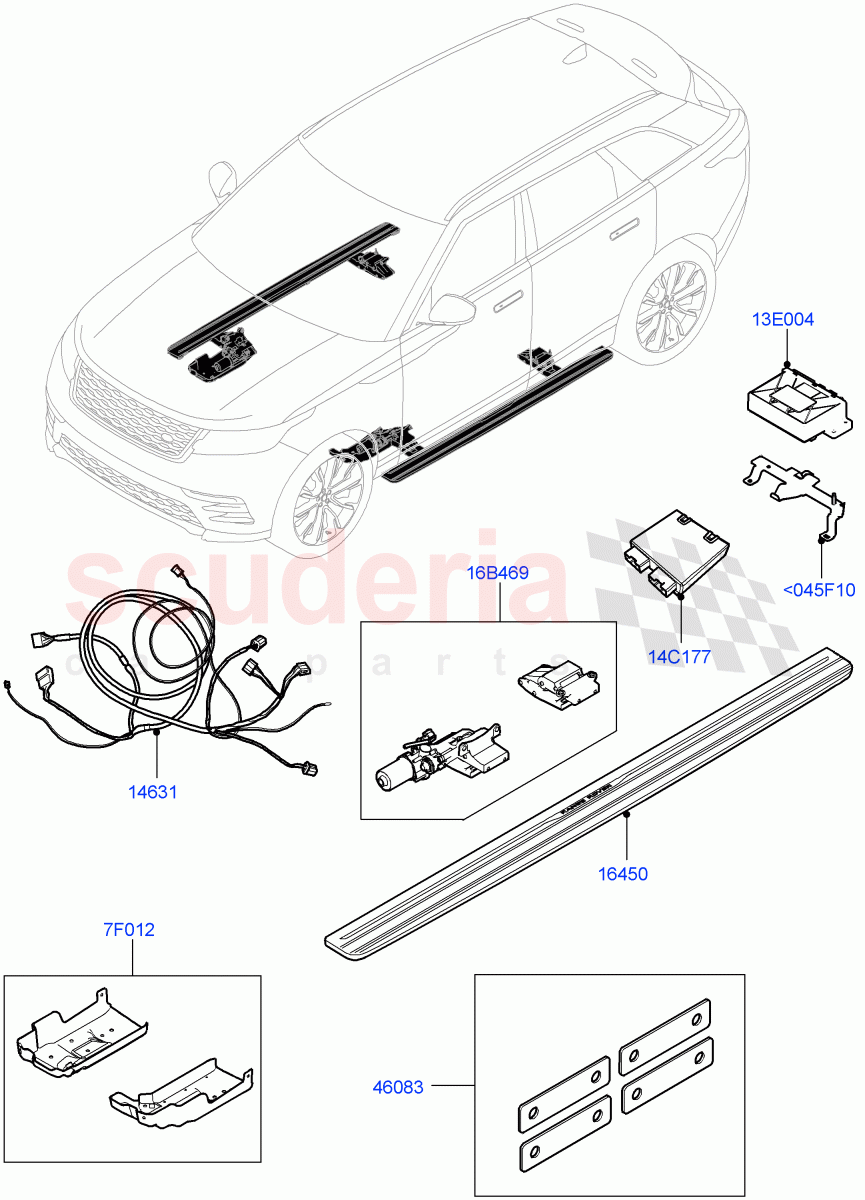 Side Steps And Tubes of Land Rover Land Rover Range Rover Velar (2017+) [3.0 I6 Turbo Petrol AJ20P6]