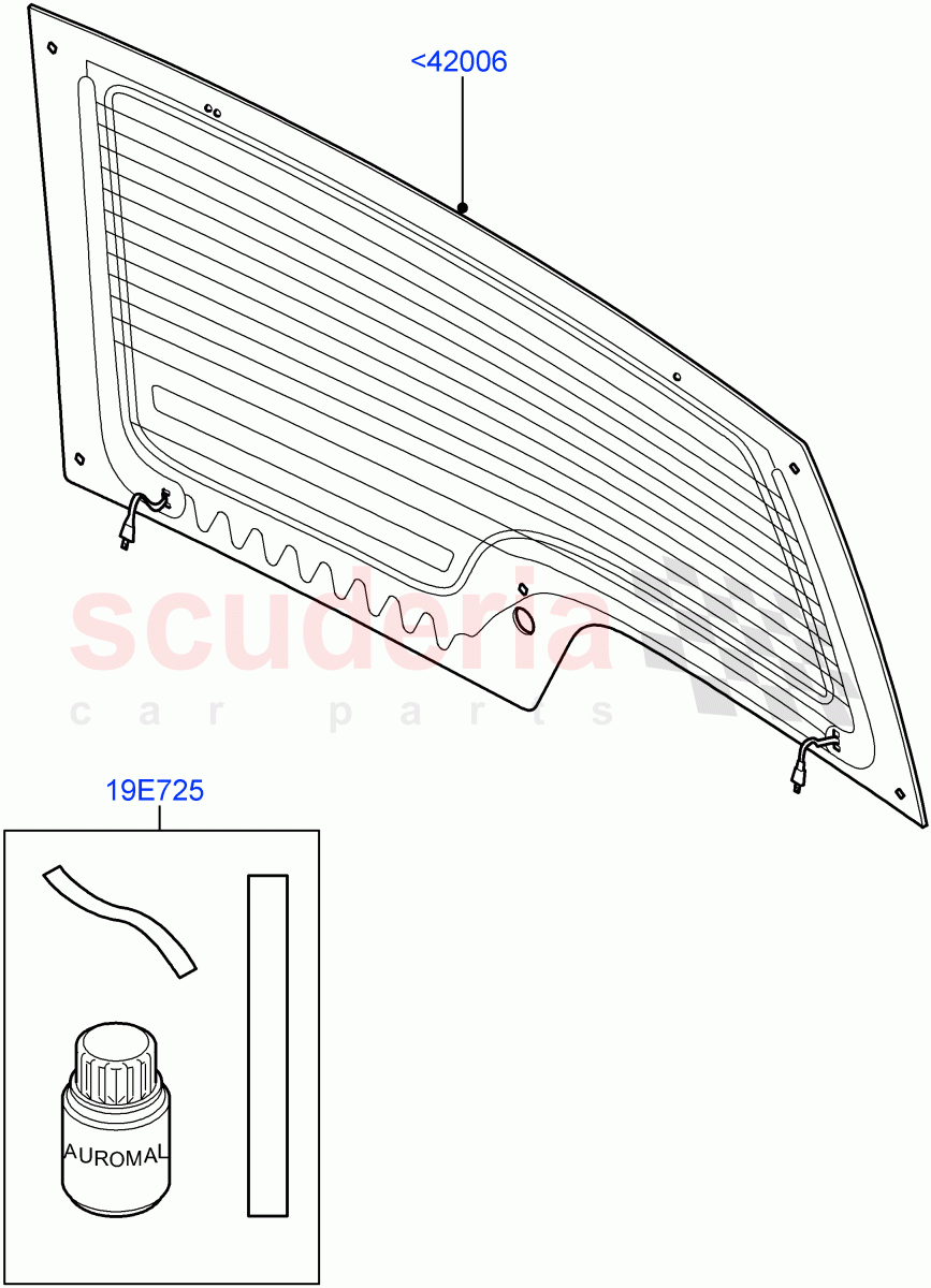 Back Window Glass((V)FROMAA000001) of Land Rover Land Rover Discovery 4 (2010-2016) [3.0 DOHC GDI SC V6 Petrol]