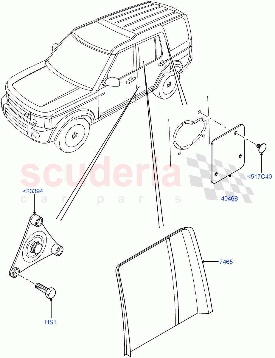 Rear Door Glass And Window Controls(Commercial)(With 2 Seat Configuration)((V)FROMAA000001) of Land Rover Land Rover Discovery 4 (2010-2016) [3.0 DOHC GDI SC V6 Petrol]
