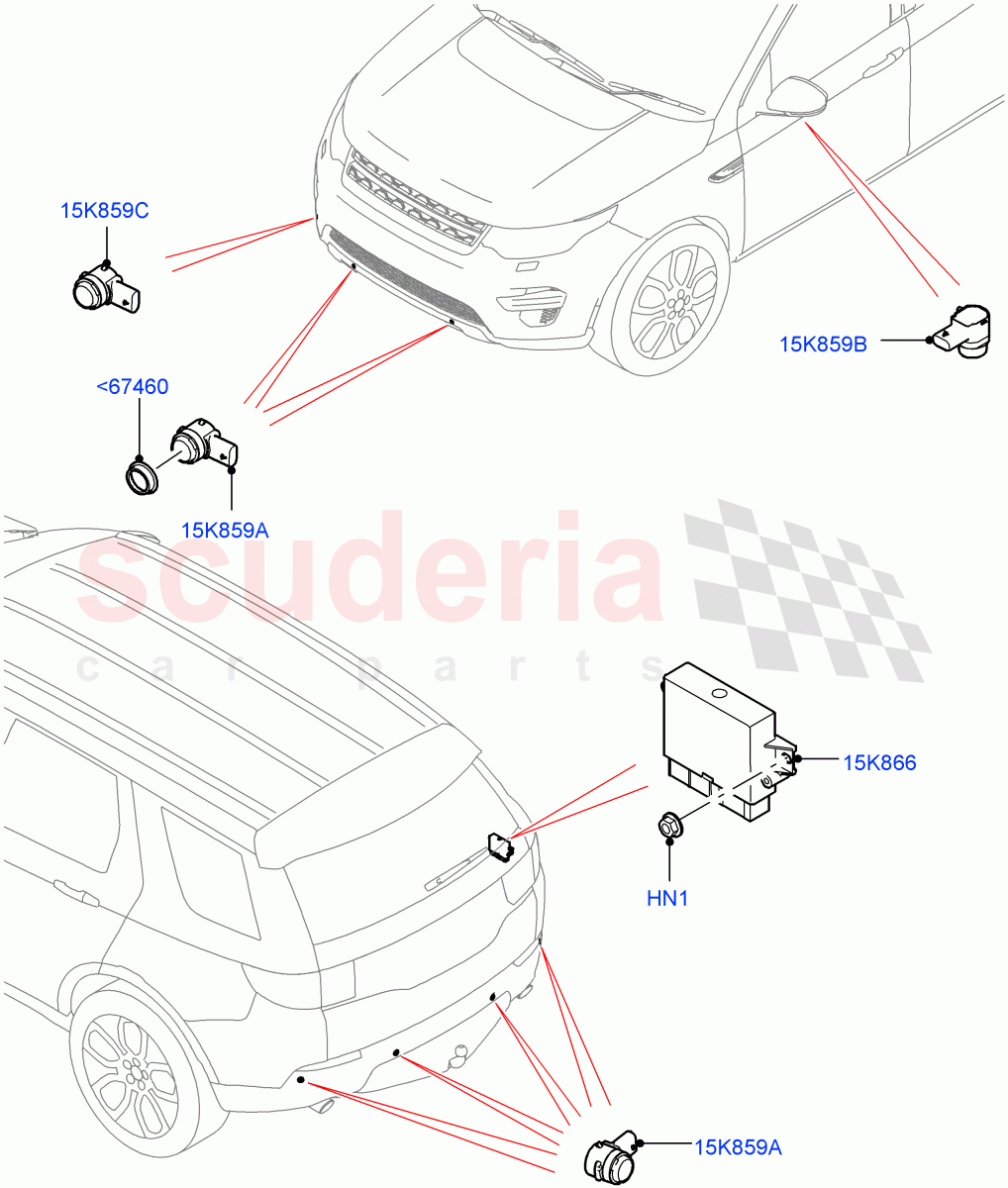 Parking Distance Control(Itatiaia (Brazil))((V)FROMGT000001) of Land Rover Land Rover Discovery Sport (2015+) [2.2 Single Turbo Diesel]