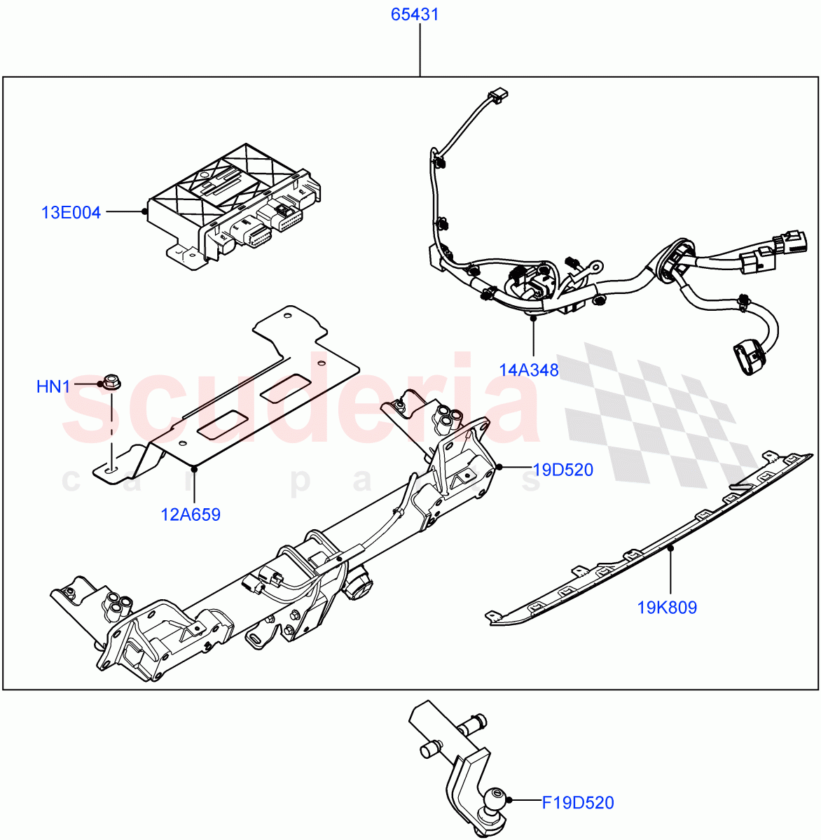 Accessory Pack(AUS/NZ Tow Bar)((+)"AUS/NZ") of Land Rover Land Rover Defender (2020+) [3.0 I6 Turbo Diesel AJ20D6]