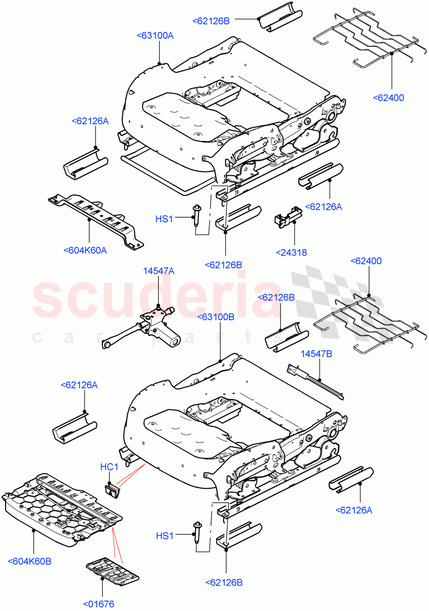 Front Seat Base((V)TOHA999999) of Land Rover Land Rover Range Rover Sport (2014+) [3.0 DOHC GDI SC V6 Petrol]
