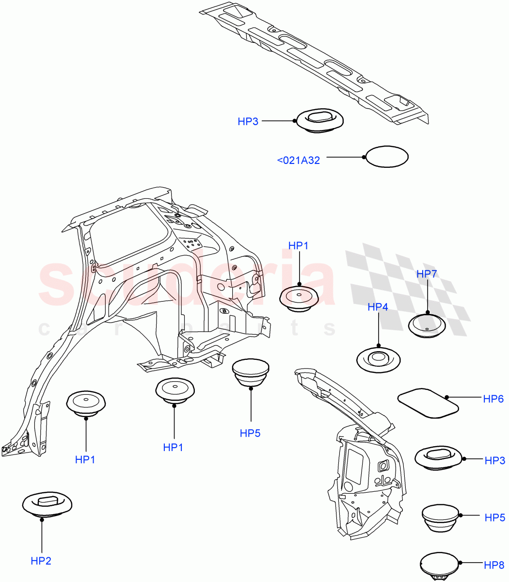 Plugs - Body(Rear)((V)TO9A999999) of Land Rover Land Rover Range Rover Sport (2005-2009) [3.6 V8 32V DOHC EFI Diesel]