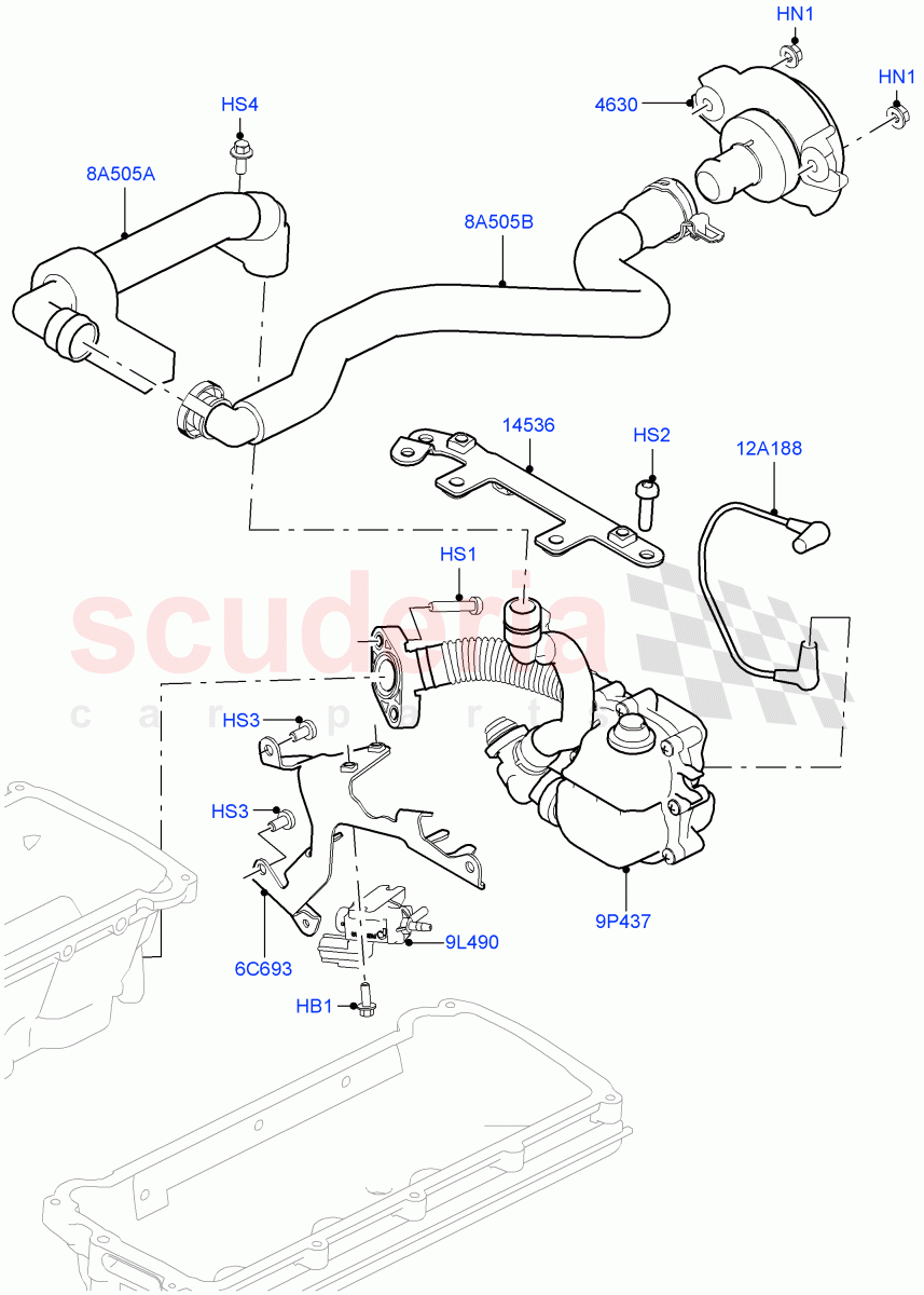 Inlet Manifold(Symposer (Resonator))(5.0L OHC SGDI SC V8 Petrol - AJ133) of Land Rover Land Rover Range Rover Sport (2014+) [5.0 OHC SGDI SC V8 Petrol]
