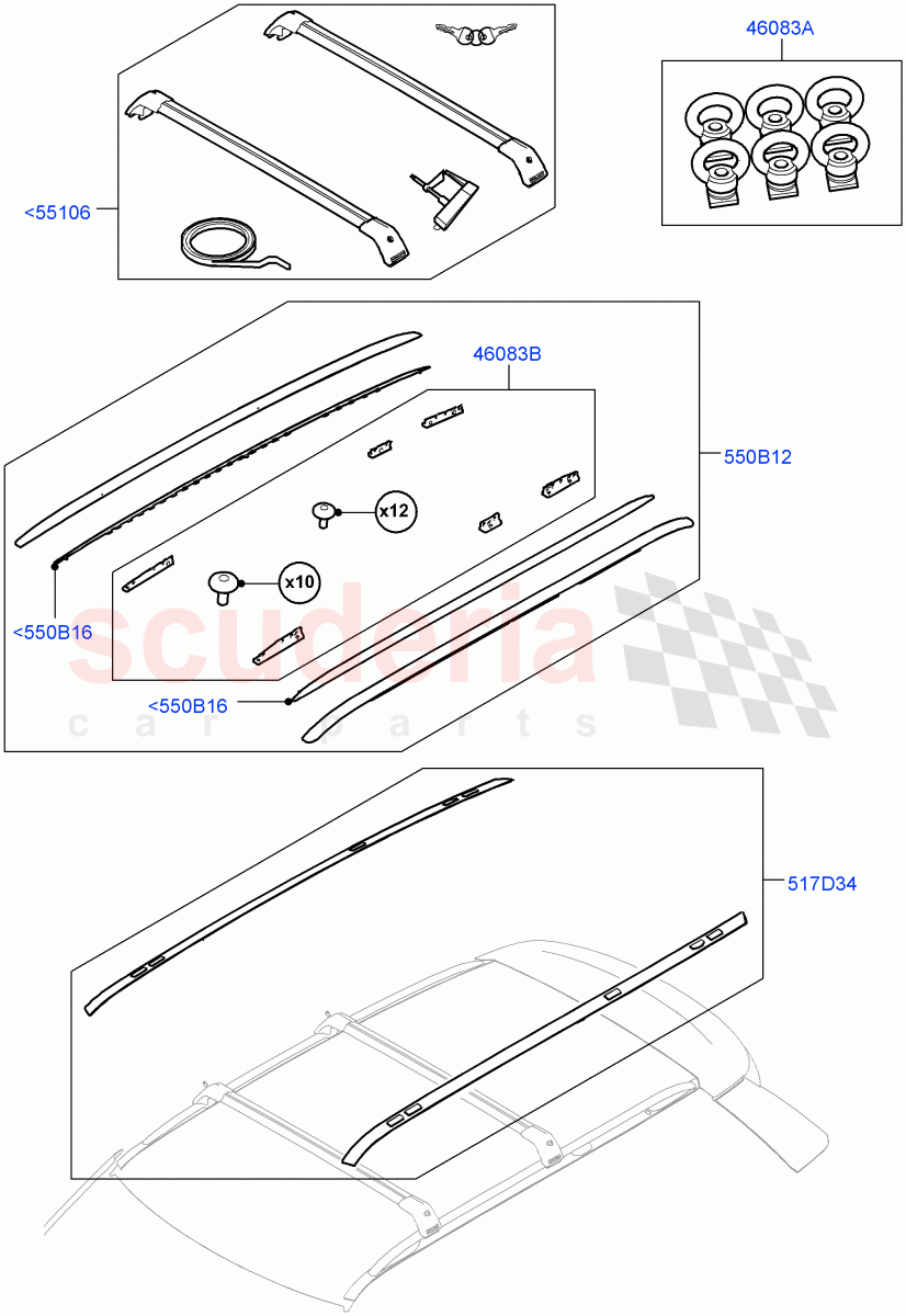 Roof Rails & Crossbars(Accessory) of Land Rover Land Rover Range Rover Sport (2014+) [2.0 Turbo Diesel]