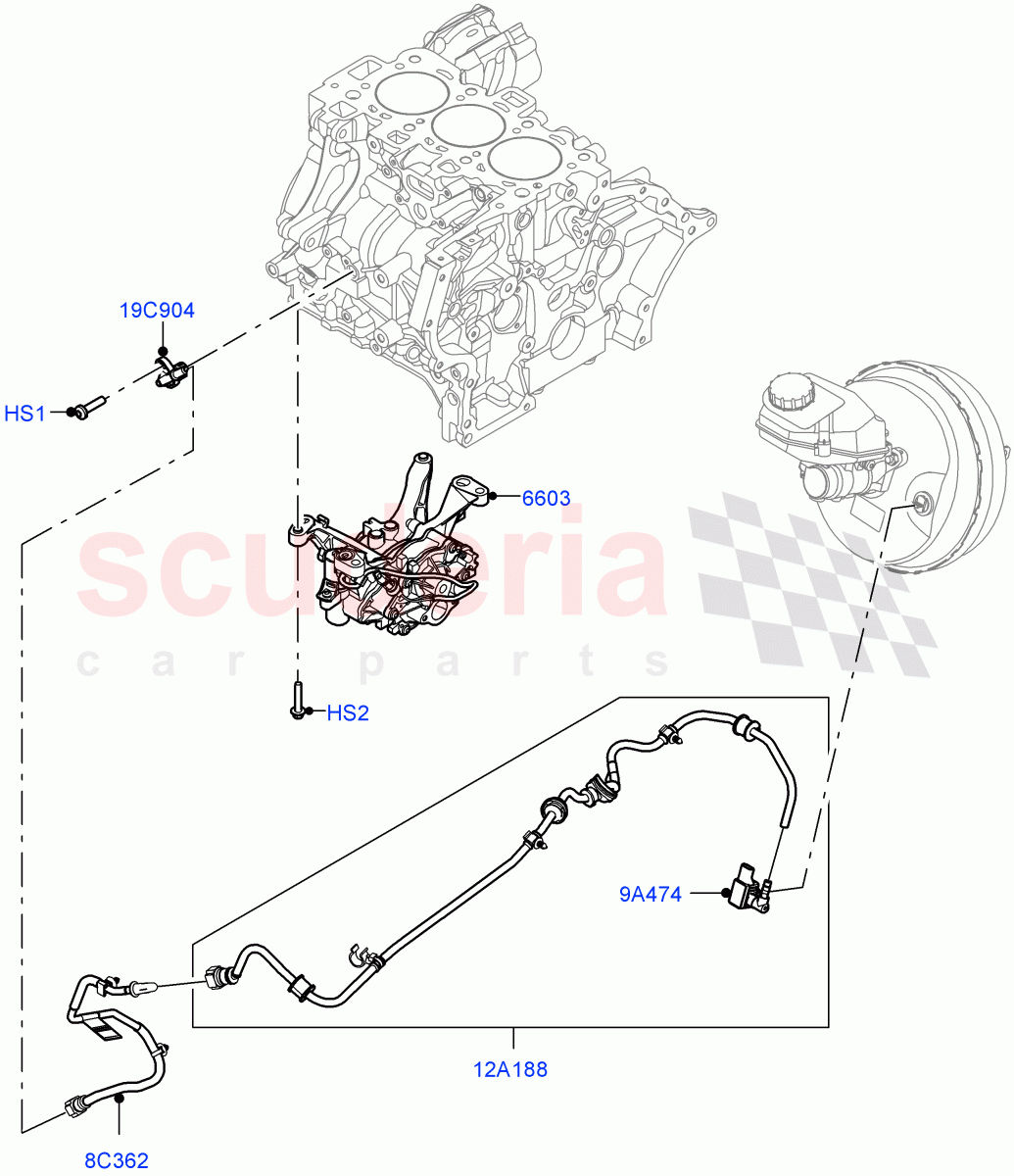 Vacuum Control And Air Injection(1.5L AJ20P3 Petrol High,8 Speed Automatic Trans 8G30,Changsu (China)) of Land Rover Land Rover Discovery Sport (2015+) [1.5 I3 Turbo Petrol AJ20P3]