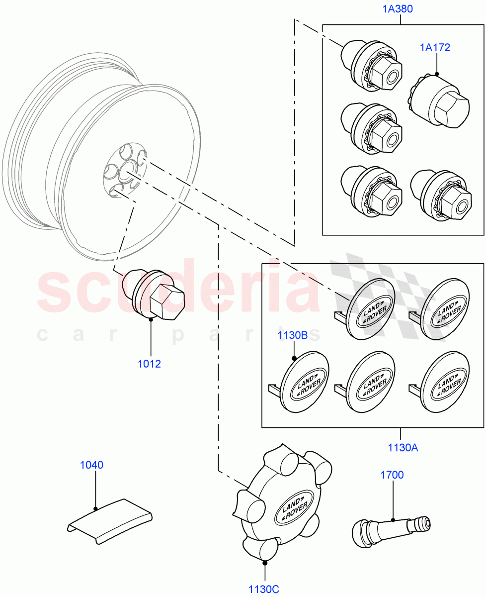 Wheels(Additional Equipment) of Land Rover Land Rover Defender (2020+) [3.0 I6 Turbo Petrol AJ20P6]