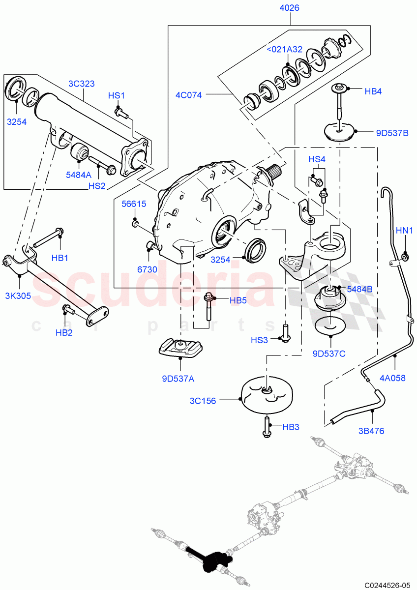 Front Axle Case(With Petrol Engines) of Land Rover Land Rover Range Rover Sport (2014+) [3.0 DOHC GDI SC V6 Petrol]