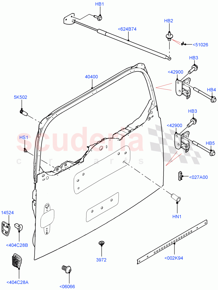 Luggage Compartment Door(Door And Fixings) of Land Rover Land Rover Defender (2020+) [5.0 OHC SGDI SC V8 Petrol]