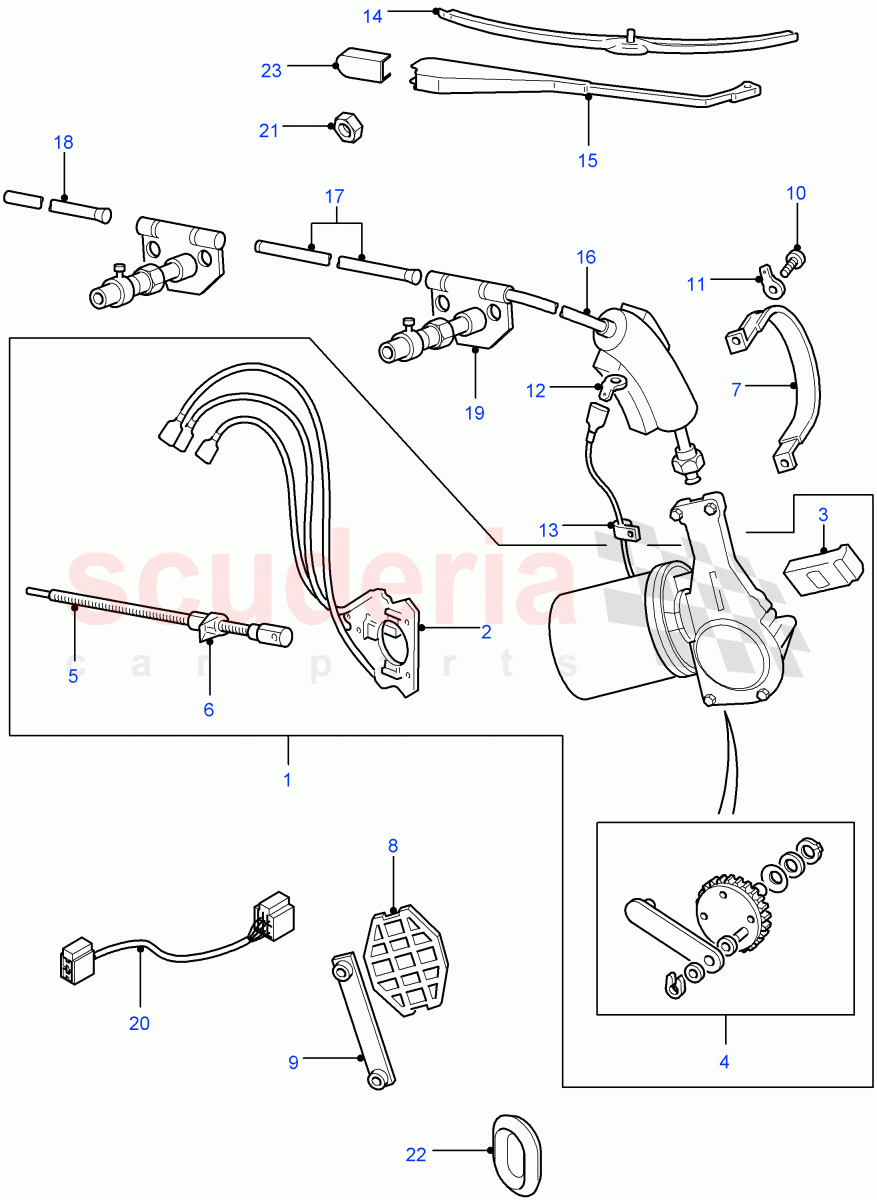 Windscreen Wiper((V)FROM7A000001) of Land Rover Land Rover Defender (2007-2016)