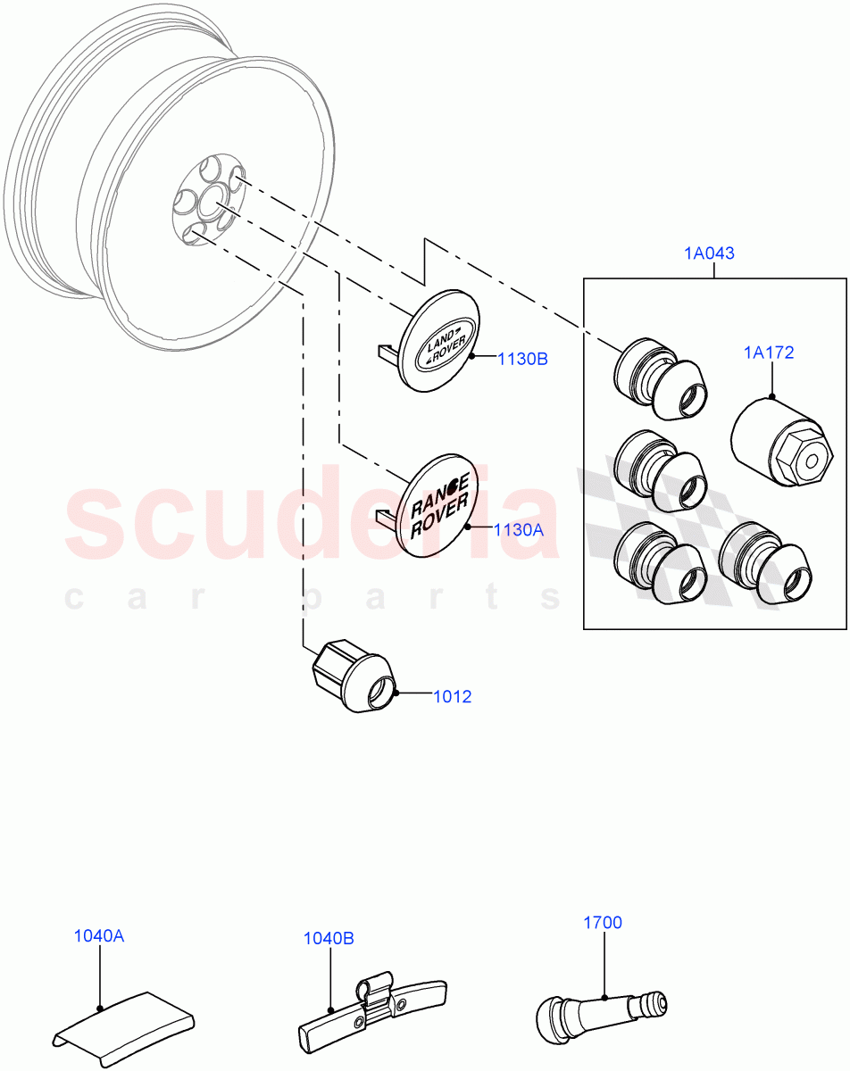 Wheels(Additional Equipment)(Halewood (UK)) of Land Rover Land Rover Range Rover Evoque (2012-2018) [2.0 Turbo Petrol GTDI]