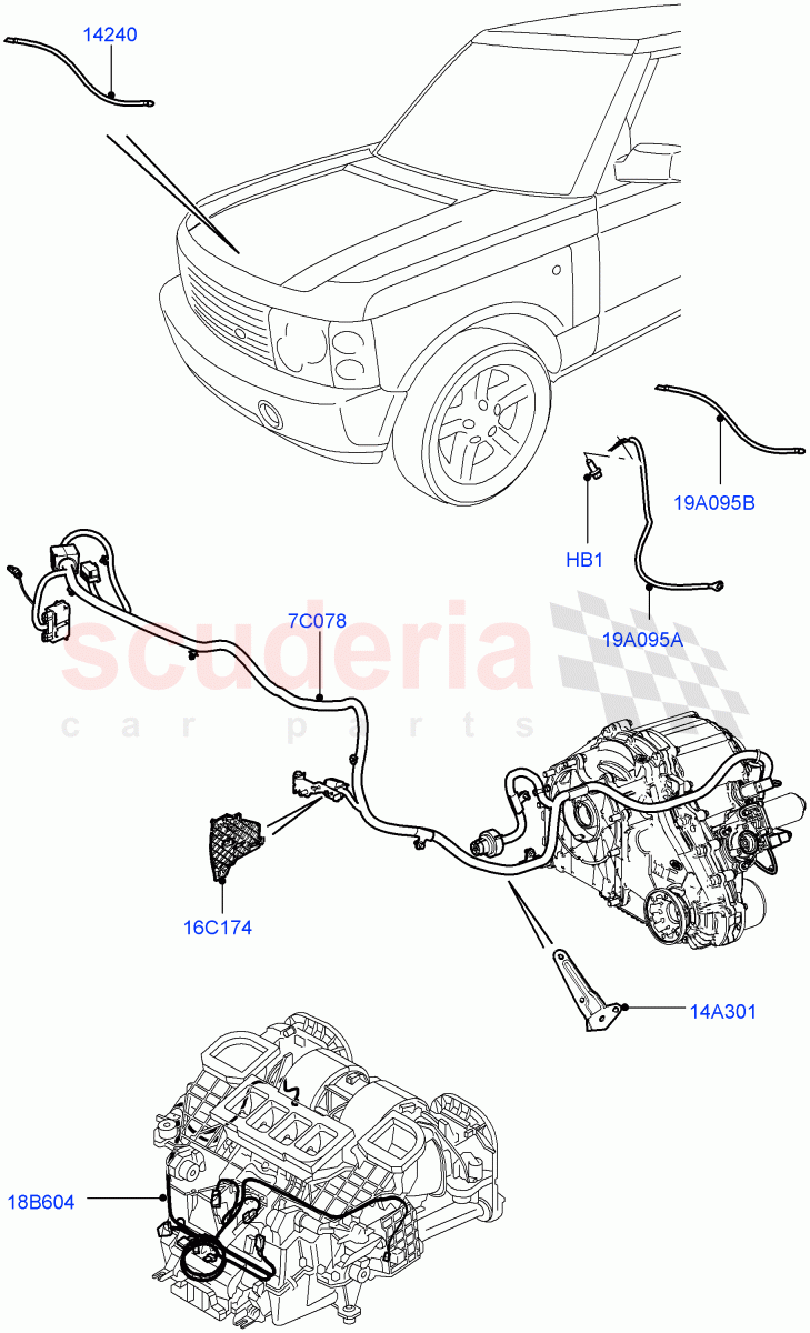 Electrical Wiring - Engine And Dash(Wiring Harness)((V)FROMAA000001) of Land Rover Land Rover Range Rover (2010-2012) [4.4 DOHC Diesel V8 DITC]