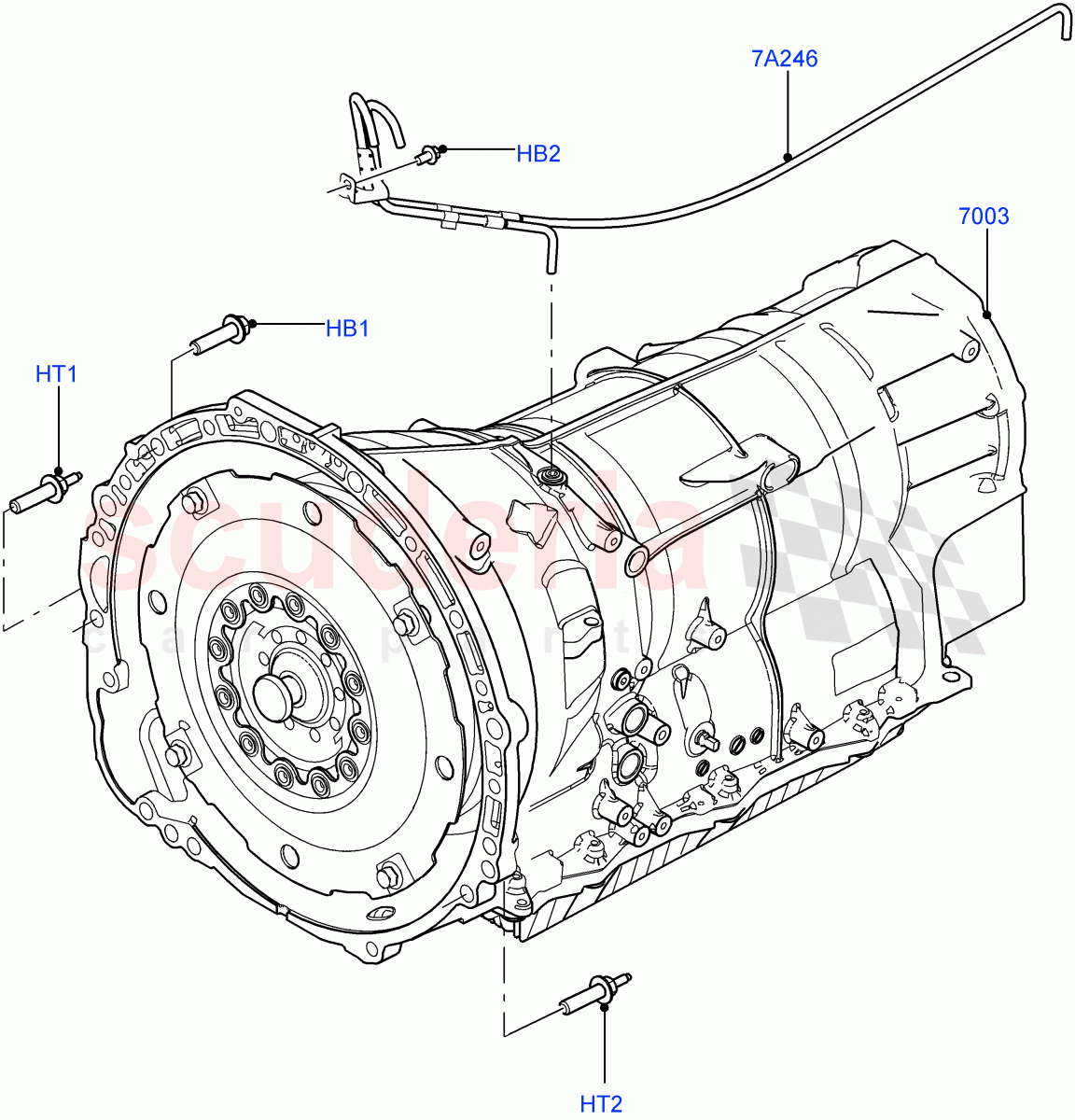 Auto Trans Assy & Speedometer Drive(Nitra Plant Build)(4.4L DOHC DITC V8 Diesel,8 Speed Auto Trans ZF 8HP70 4WD,3.0 V6 Diesel)((V)FROMK2000001) of Land Rover Land Rover Discovery 5 (2017+) [2.0 Turbo Diesel]
