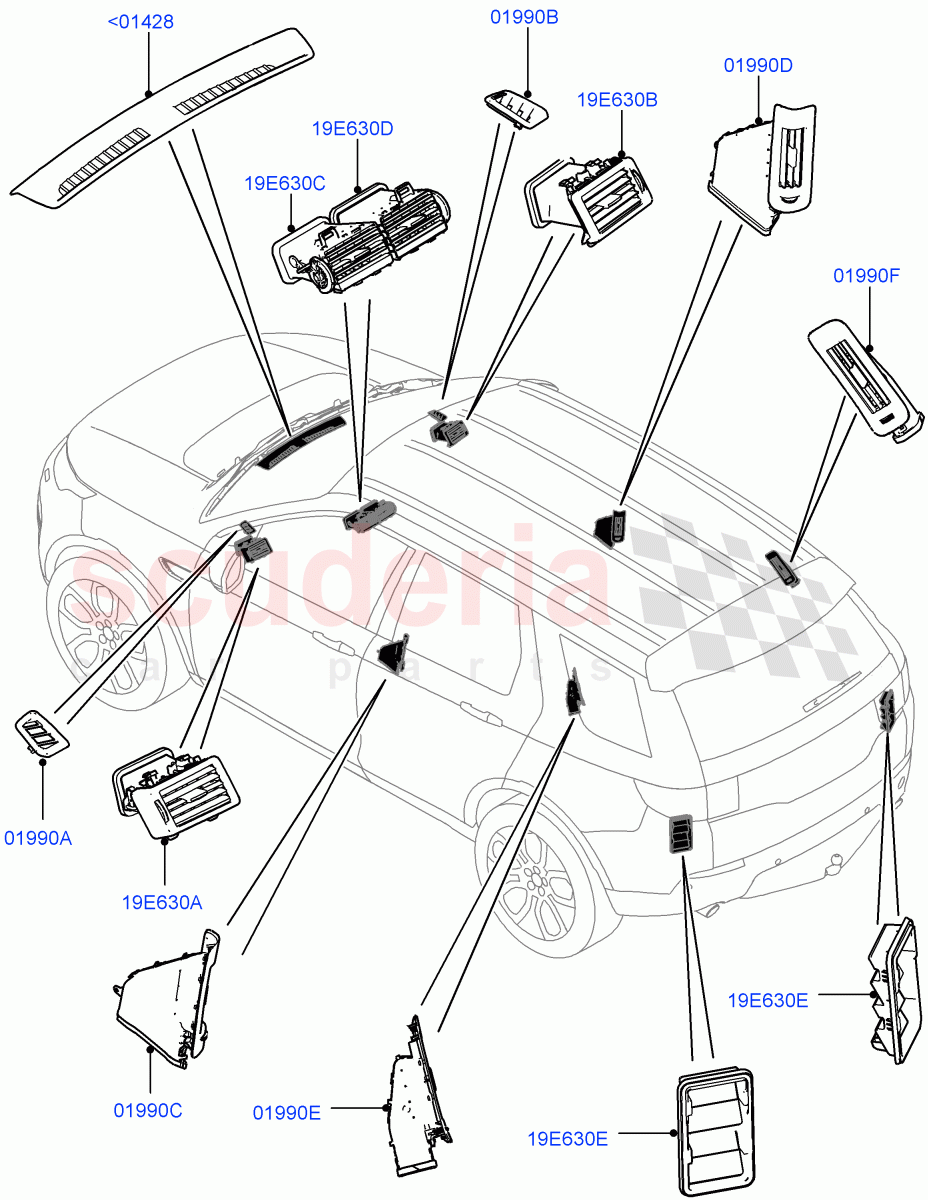 Air Vents, Louvres And Ducts(External Components)(Itatiaia (Brazil))((V)FROMGT000001) of Land Rover Land Rover Discovery Sport (2015+) [2.0 Turbo Petrol AJ200P]