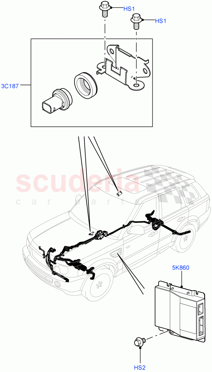 Active Anti-Roll Bar System(Controls/Electrics)(With Roll Stability Control)((V)FROMAA000001) of Land Rover Land Rover Range Rover Sport (2010-2013) [5.0 OHC SGDI SC V8 Petrol]