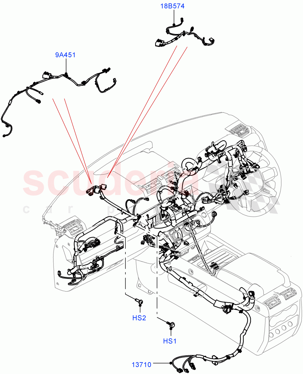 Facia Harness((V)FROMM2000001,(V)TON2999999) of Land Rover Land Rover Defender (2020+) [5.0 OHC SGDI SC V8 Petrol]