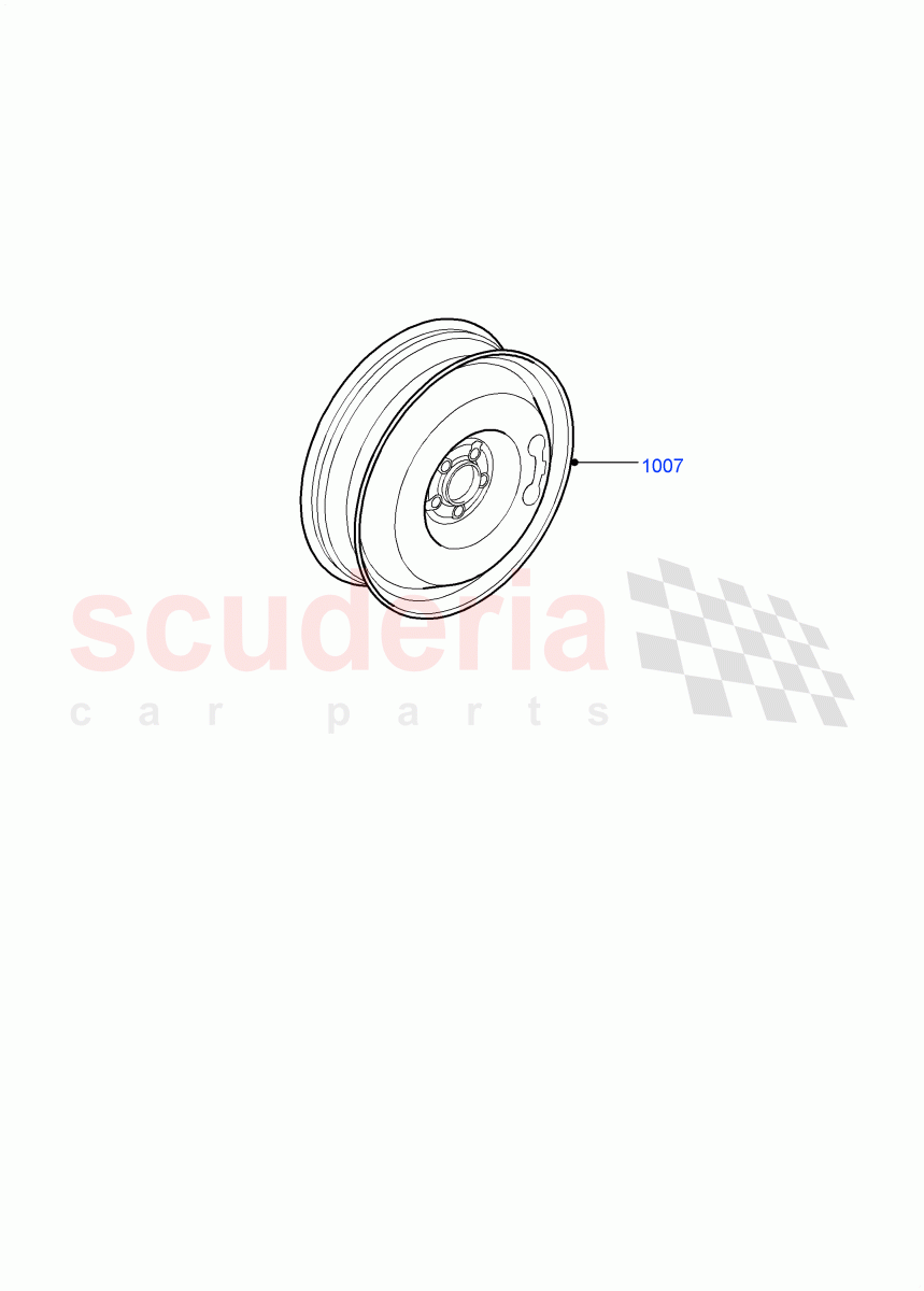 Spare Wheel(Itatiaia (Brazil),Spare Wheel - Reduced Section Steel)((V)FROMGT000001) of Land Rover Land Rover Range Rover Evoque (2012-2018) [2.0 Turbo Petrol AJ200P]
