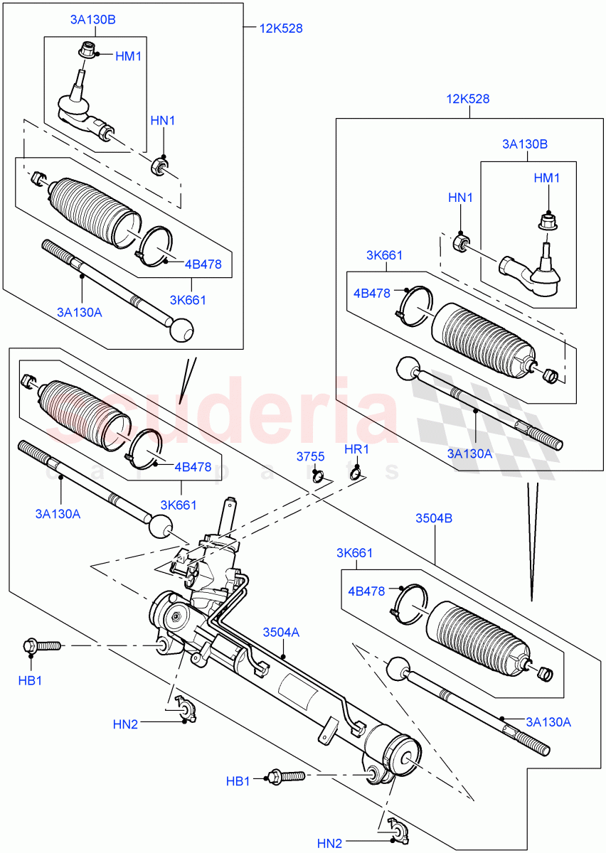 Steering Gear(RHD)((V)FROMAA000001) of Land Rover Land Rover Discovery 4 (2010-2016) [3.0 Diesel 24V DOHC TC]