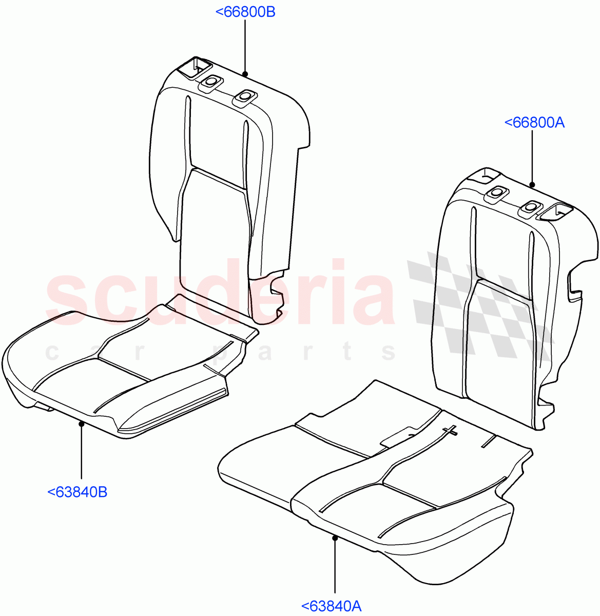 Rear Seat Pads/Valances & Heating(Less Heated & Cooled Fr & Rr Seats)((V)FROMAA000001) of Land Rover Land Rover Range Rover (2010-2012) [5.0 OHC SGDI NA V8 Petrol]