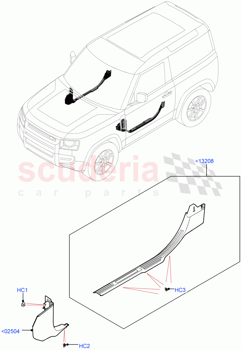 Side Trim(Sill)(Short Wheelbase) of Land Rover Land Rover Defender (2020+) [5.0 OHC SGDI SC V8 Petrol]