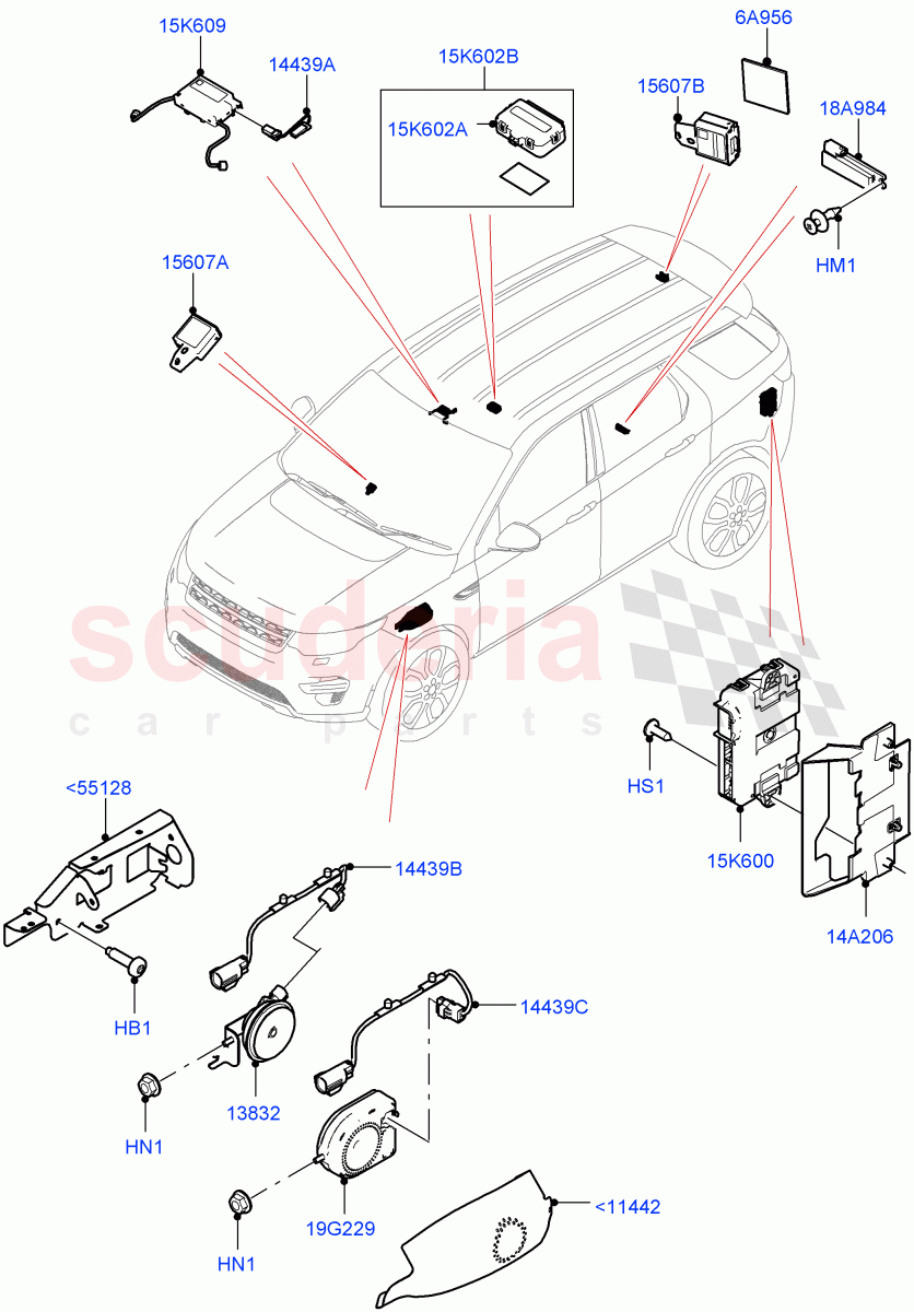 Anti-Theft Alarm Systems(Changsu (China))((V)FROMFG000001) of Land Rover Land Rover Discovery Sport (2015+) [2.0 Turbo Petrol AJ200P]