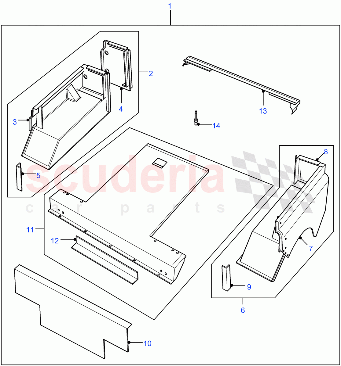 Rear Body Lower(Crew Cab Pick Up,110" Wheelbase)((V)FROM7A000001) of Land Rover Land Rover Defender (2007-2016)