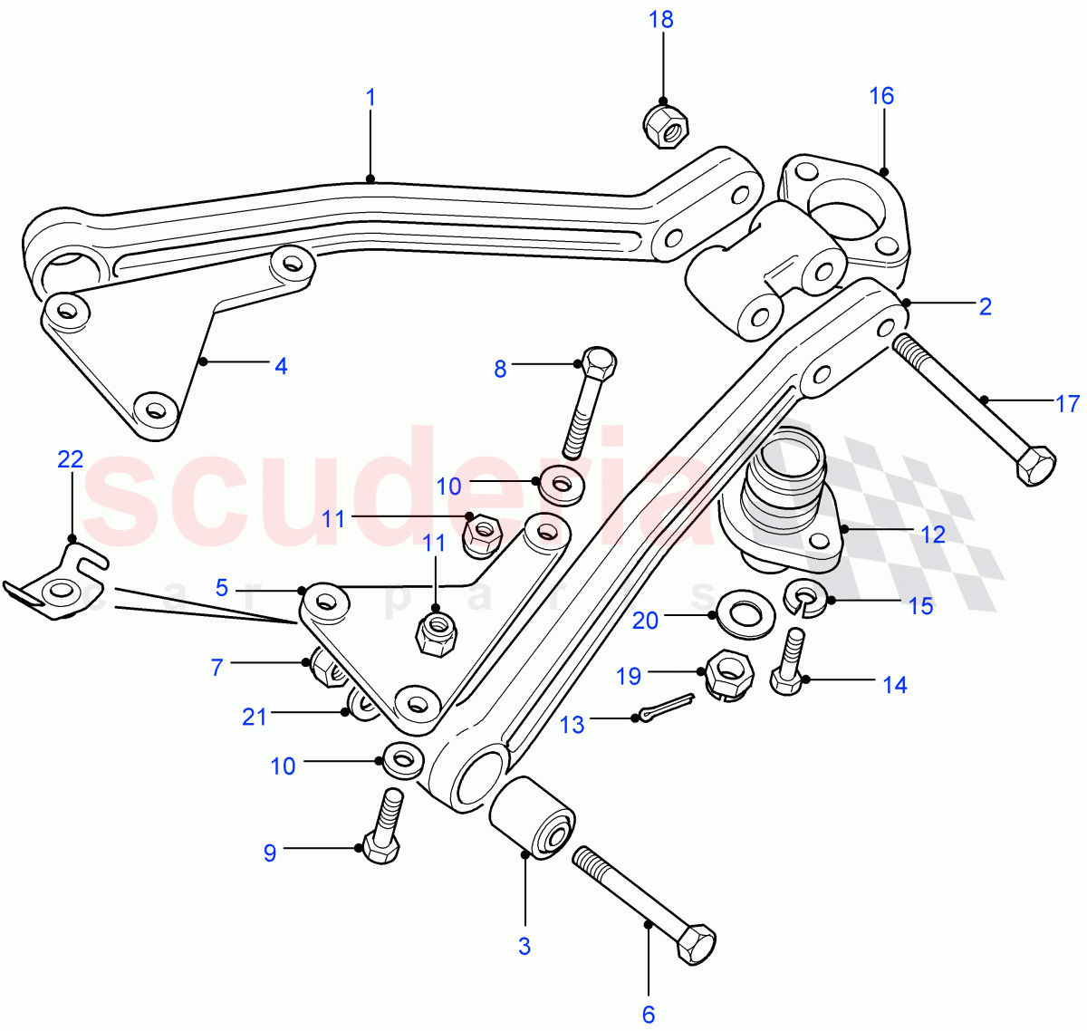 Top Link, Fulcrum & Ball Joint((V)FROM7A000001) of Land Rover Land Rover Defender (2007-2016)