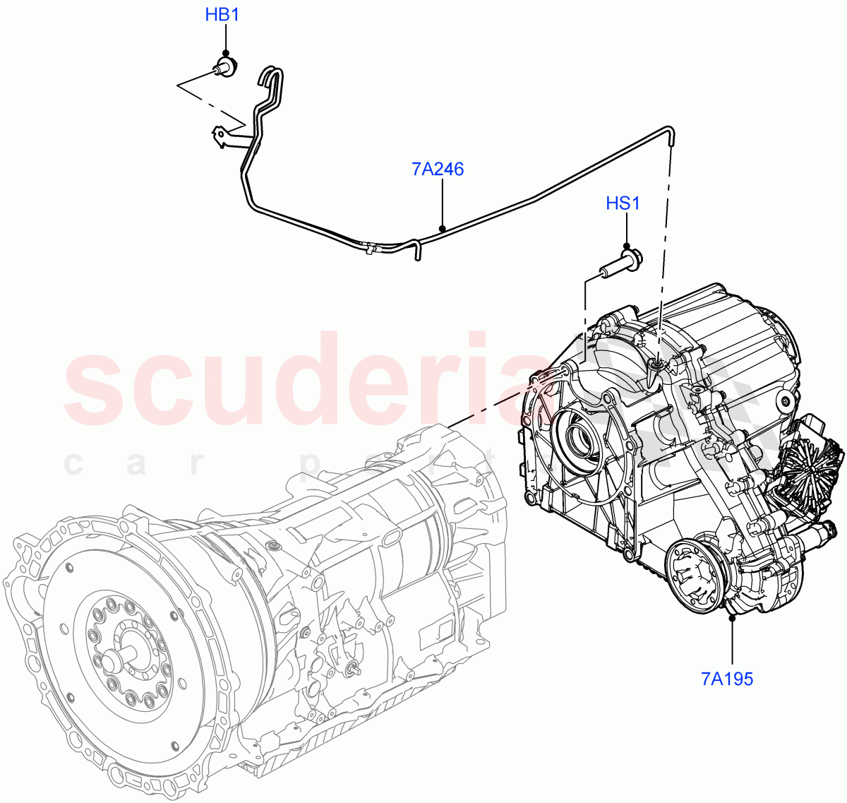 Transfer Drive Case(Solihull Plant Build)(With 2 Spd Trans Case With Ctl Trac)((V)FROMHA000001) of Land Rover Land Rover Range Rover Sport (2014+) [3.0 DOHC GDI SC V6 Petrol]