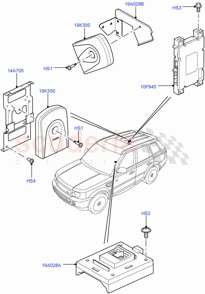 Cellular Phone Installation((V)TO9A999999) of Land Rover Land Rover Range Rover Sport (2005-2009) [3.6 V8 32V DOHC EFI Diesel]