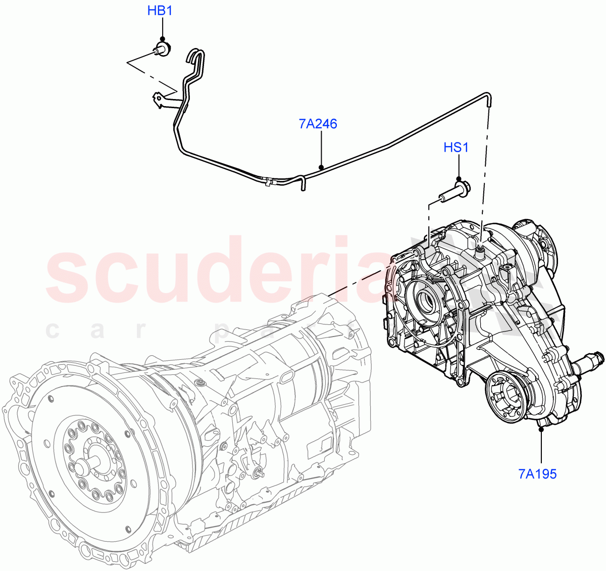 Transfer Drive Case(Solihull Plant Build)(With 1 Speed Transfer Case)((V)FROMHA000001) of Land Rover Land Rover Range Rover (2012-2021) [3.0 DOHC GDI SC V6 Petrol]