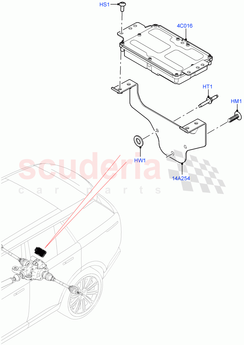 Rear Axle Modules And Sensors(Torque Vectoring By Braking (TVBB)) of Land Rover Land Rover Range Rover (2022+) [3.0 I6 Turbo Petrol AJ20P6]
