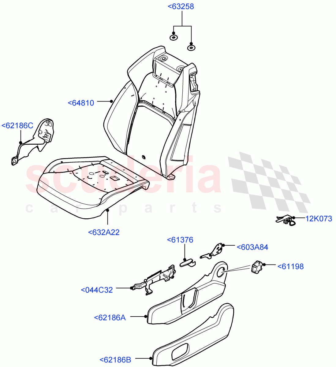 Front Seat Pads/Valances & Heating(Itatiaia (Brazil),Seat - Standard)((V)FROMGT000001) of Land Rover Land Rover Range Rover Evoque (2012-2018) [2.2 Single Turbo Diesel]
