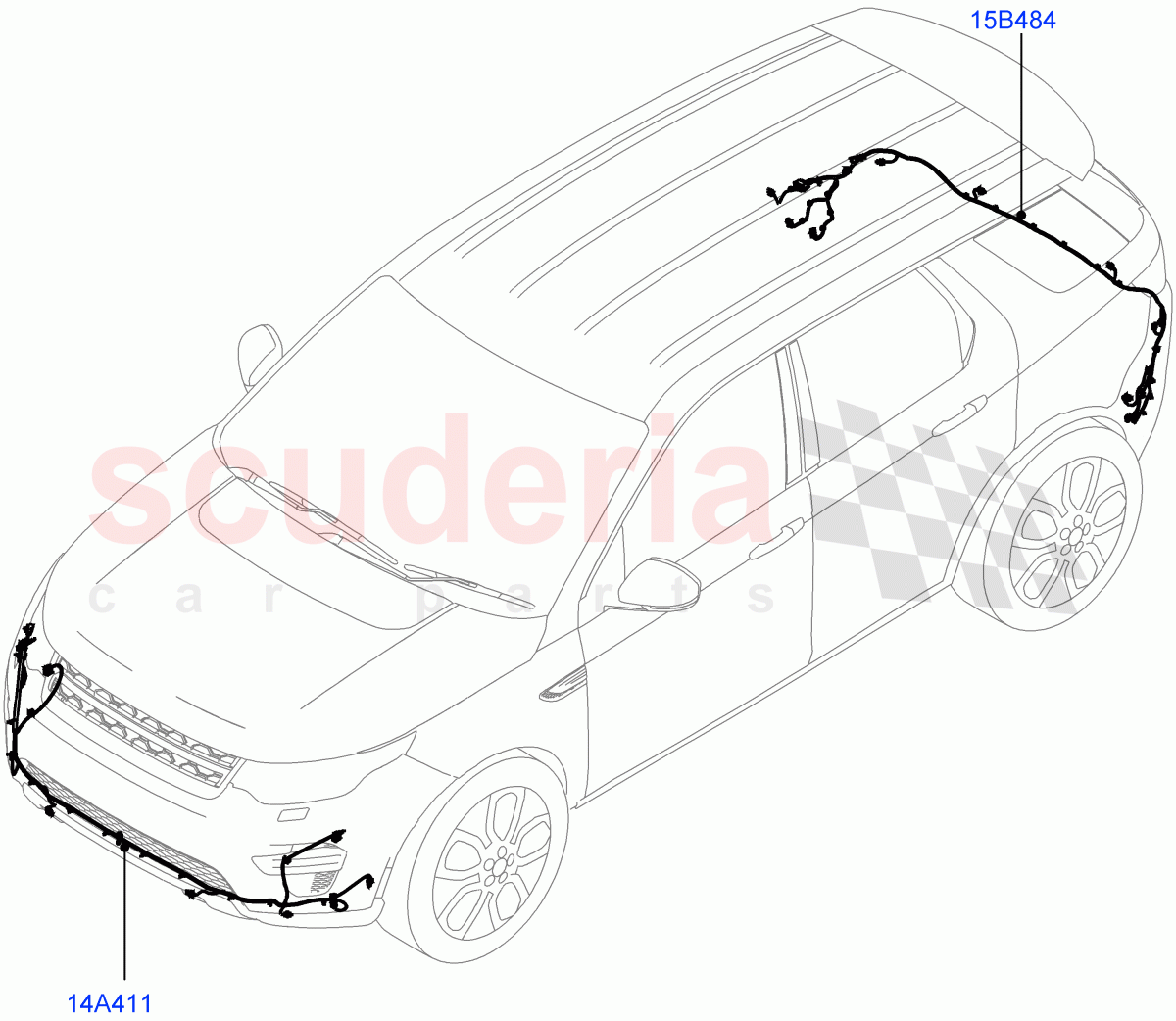 Electrical Wiring - Body And Rear(Bumper)(Itatiaia (Brazil))((V)FROMGT000001) of Land Rover Land Rover Discovery Sport (2015+) [2.0 Turbo Petrol AJ200P]