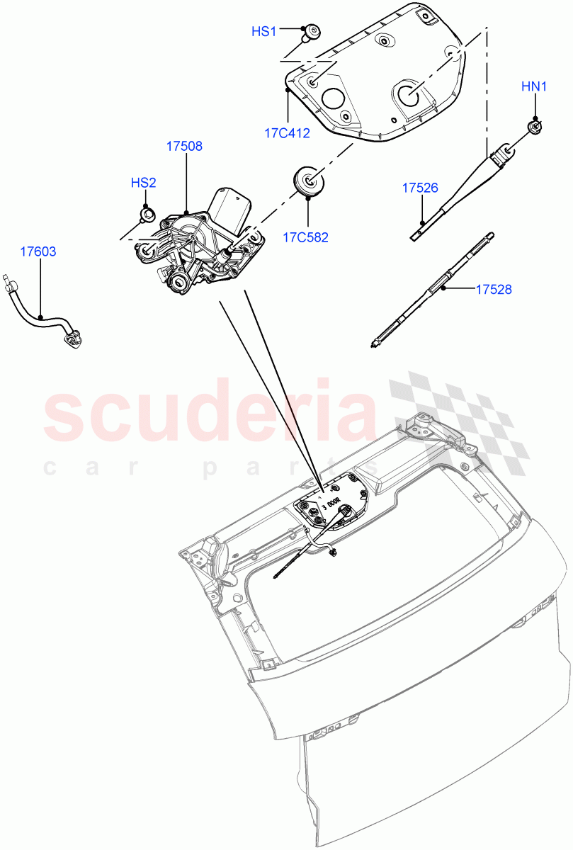 Rear Window Wiper And Washer(Changsu (China))((V)FROMEG000001) of Land Rover Land Rover Range Rover Evoque (2012-2018) [2.0 Turbo Petrol AJ200P]