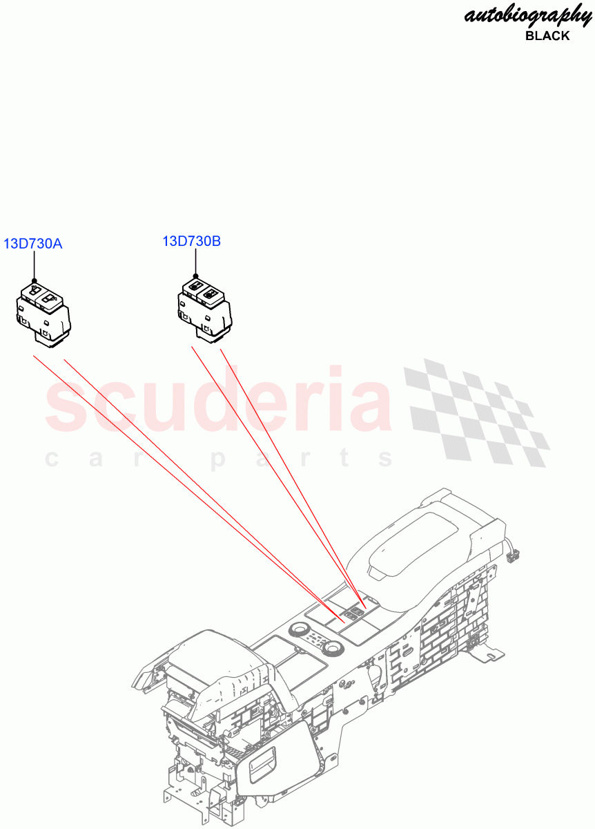 Switches(Console Deployable Tables)((V)FROMJA000001) of Land Rover Land Rover Range Rover (2012-2021) [2.0 Turbo Petrol GTDI]
