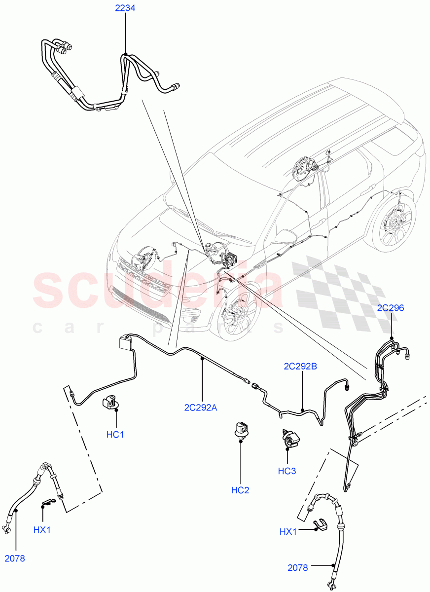 Front Brake Pipes(Itatiaia (Brazil))((V)FROMGT000001) of Land Rover Land Rover Discovery Sport (2015+) [2.0 Turbo Diesel]