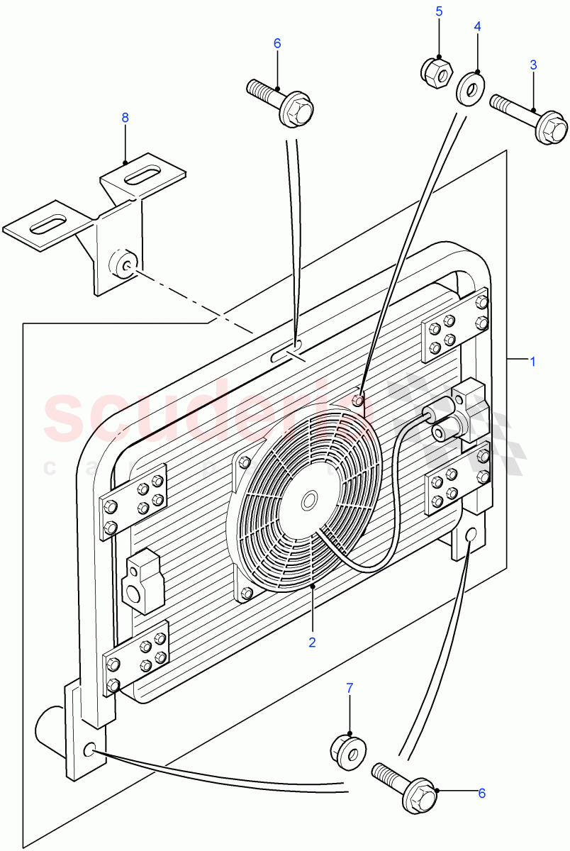 Condenser Assembly(With Manual Air Conditioning)((V)FROM7A000001) of Land Rover Land Rover Defender (2007-2016)